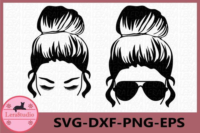 Messy Bun svg SVG Lerastudio 