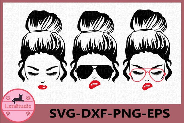 Messy Bun svg SVG Lerastudio 