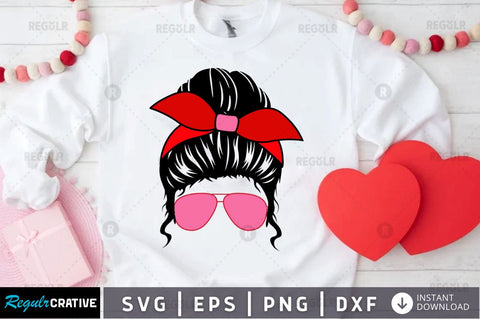 Messy bun SVG SVG Regulrcrative 