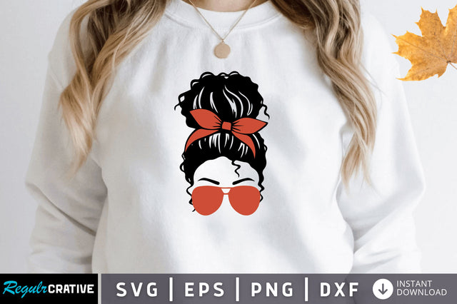Messy bun SVG SVG Regulrcrative 
