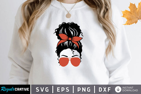 Messy bun SVG SVG Regulrcrative 