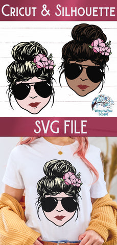 Messy Bun SVG SVG Wispy Willow Designs 