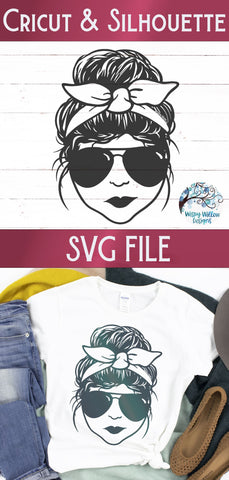Messy Bun SVG SVG Wispy Willow Designs 