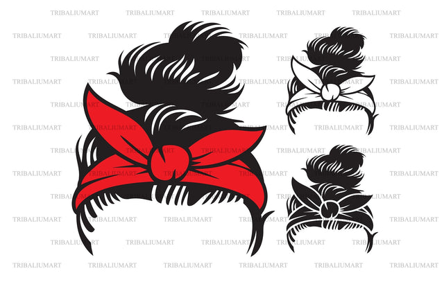 Messy Bun SVG TribaliumArtSF 