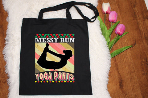 Messy Bun Yoga Pants Sublimation SVGArt 