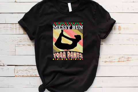 Messy Bun Yoga Pants Sublimation SVGArt 