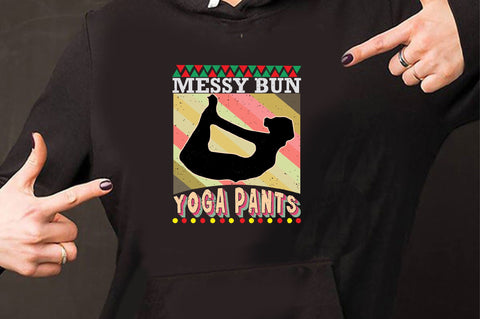 Messy Bun Yoga Pants Sublimation SVGArt 