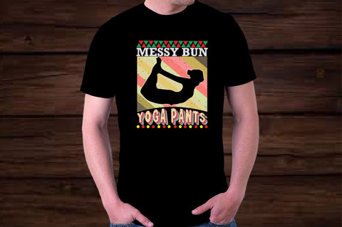 Messy Bun Yoga Pants Sublimation SVGArt 