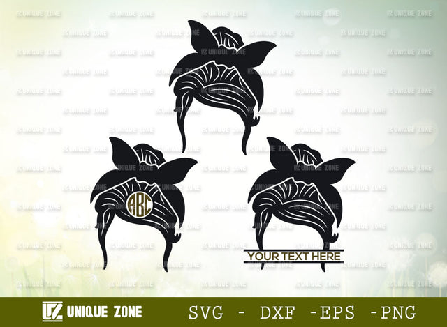 Messy Hair Bun SVG Monogram, Messy Bun Svg, Hair Bun With Sunglasses Svg, Messy Bun Face Svg, Girl Svg, Mom Svg, Pretty Svg, Hairstylist Svg, Hair Bun Svg, Princess Svg, SVG Unique Zone 