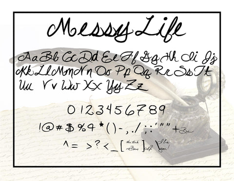 Messy Life Font Design Shark 