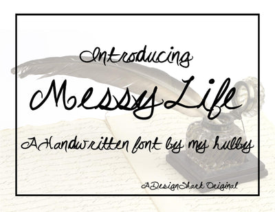 Messy Life Font Design Shark