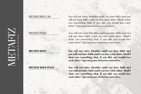 Metafiz - An elegant font Font Javapep 