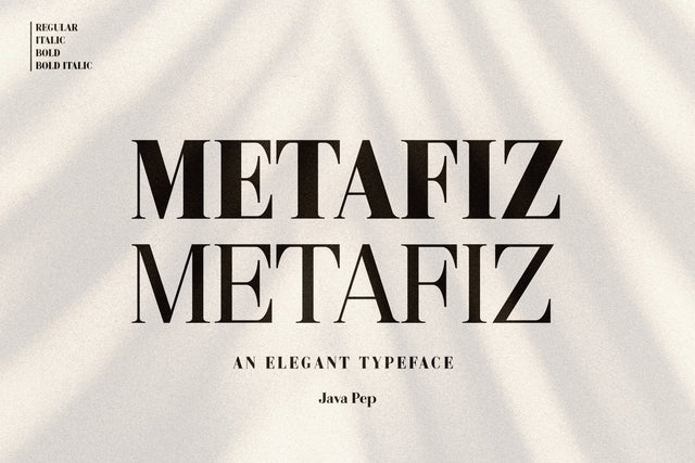 Metafiz - An elegant font Font Javapep 