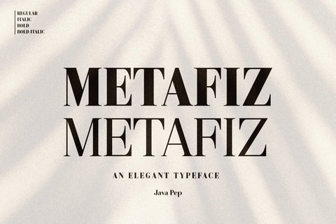 Metafiz - An elegant font Font Javapep 