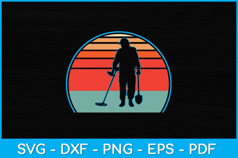 Metal Detecting Detector Retro Vintage Svg Design SVG artprintfile 