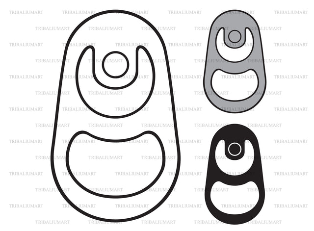 Metal ring pull for thin can SVG TribaliumArtSF 