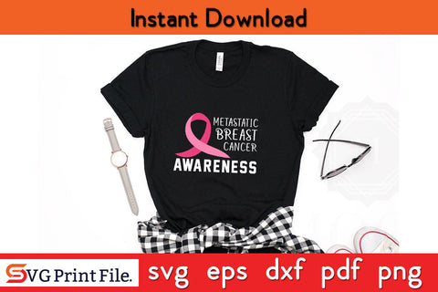 Metastatic Breast Cancer Awareness SVG PNG Cricut Silhouette Cut File SVG SVG Print File 
