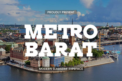 Metro Barat - Modern Slab Serif Font Font Masyafi Studio 