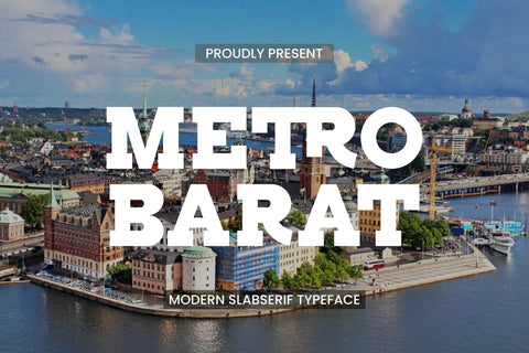 Metro Barat - Modern Slab Serif Font Font Masyafi Studio 