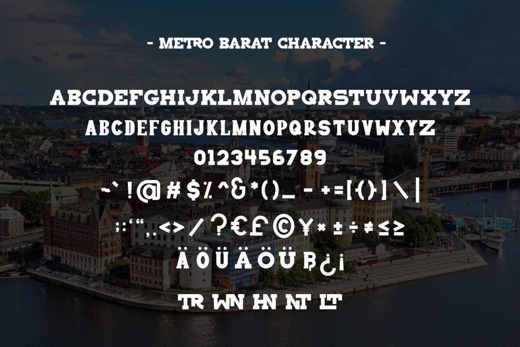 Metropolitan Typeface Metro Barat - Modern Slab Serif Font - So Fontsy