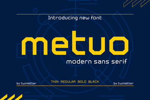 Metuo Font twinletter 