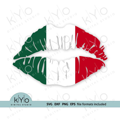 Mexican Flag Lips Svg, Mexico Flag Lips svg, Mexican Girl Lips Svg SVG kYo Digital Studio 