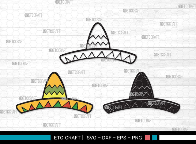 Mexican Hat SVG Cut File | Mexican Svg | Cinco De Mayo Svg | Mexican Svg | Sombrero Svg | Nacho Svg | Mexican Clipart SVG ETC Craft 