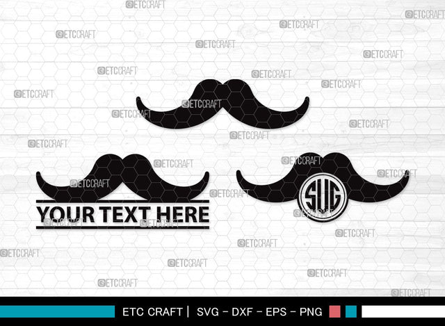 Mexican Mustache Monogram SVG | Mexican Svg | Cinco De Mayo Svg | Mexican Svg | Sombrero Svg | Nacho Svg | Mexican Mustache Clipart SVG ETC Craft 