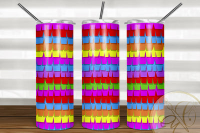 Mexican Pinata 20oz Skinny Tumbler Sublimation | Papel Picado Sublimation Marlene Campos 