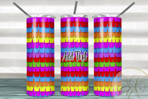Mexican Pinata 20oz Skinny Tumbler Sublimation | Papel Picado Sublimation Marlene Campos 