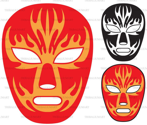 Mexican wrestling mask SVG TribaliumArtSF 