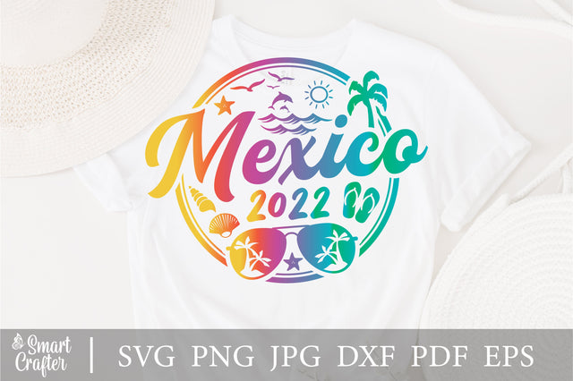 Mexico 2022 svg file, palm trees svg, summer svg, summer holidays svg, mexico summer svg, mexico 2022 svg, summer shirt gift, girls trip svg SVG Fauz 