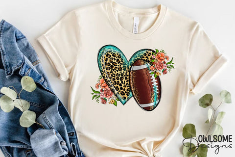 MHeart Football PNG Sublimation Sublimation Owlsome.Designs 