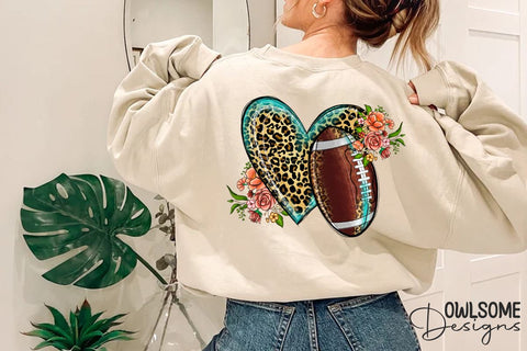 MHeart Football PNG Sublimation Sublimation Owlsome.Designs 