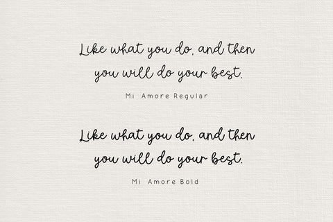 Mi Amore Font Cotton White Studio 