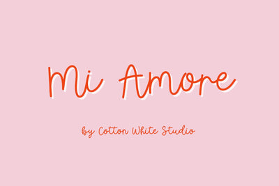 Mi Amore Font Cotton White Studio 