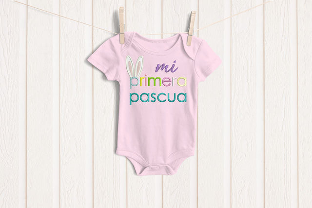 Mi Primera Pascua Spanish Easter Applique Embroidery Embroidery/Applique Designed by Geeks 