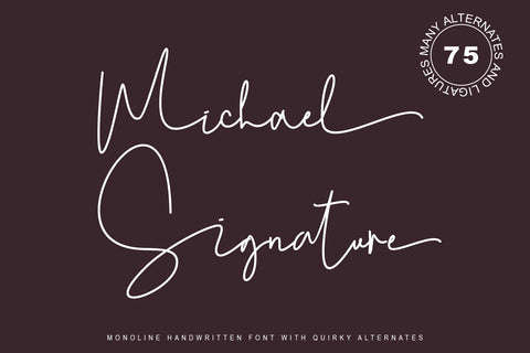 Michael Signature Font Stefani Letter 