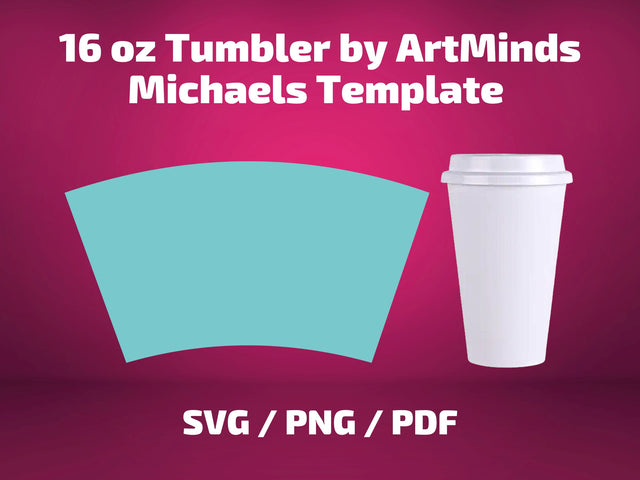 Michaels 16 oz tumbler template SVG BambinaCreations 