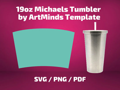 Michaels 19 oz tumbler template SVG BambinaCreations 