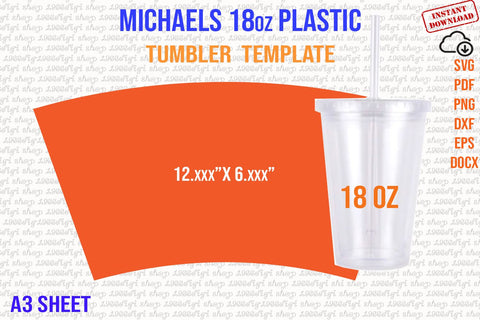 Michaels Template, Michaels Bundle Template, 18, 18.5, 19, 24oz tumbler template SVG 1966digi 