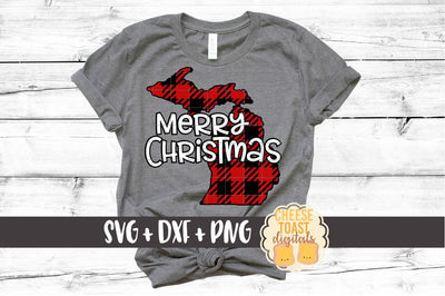 Michigan - Buffalo Plaid State - SVG PNG DXF Cut Files SVG Cheese Toast Digitals 