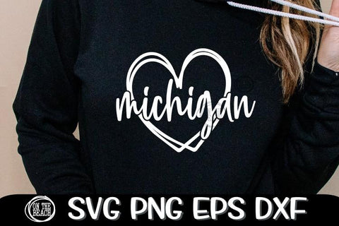 Michigan - Heart - 3 Designs Included - SVG PNG EPS DXF SVG On the Beach Boutique 