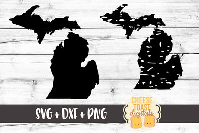 Michigan - Solid & Grunge SVG Cheese Toast Digitals 