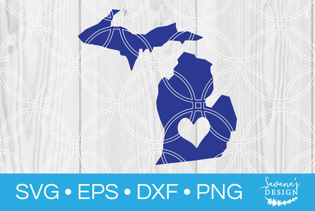 Michigan State with Heart SVG SavanasDesign 