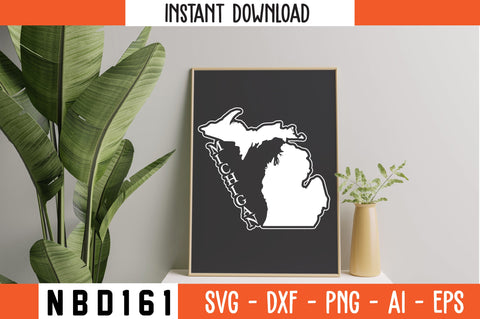 MICHIGAN T-Shirt Design SVG Nbd161 