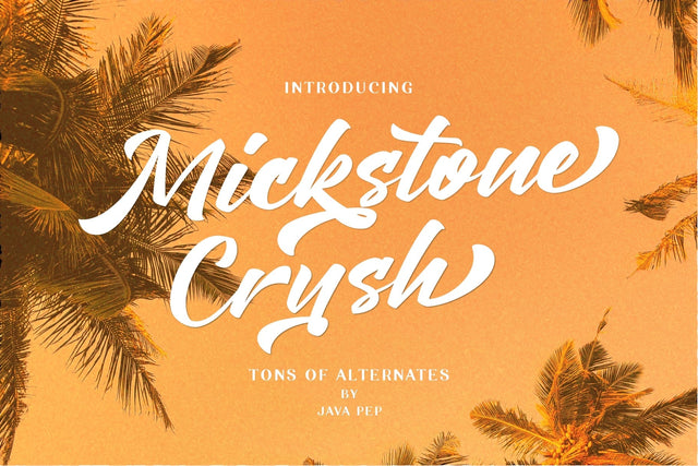 Mickstone Crush / tons of alternates Font Javapep 