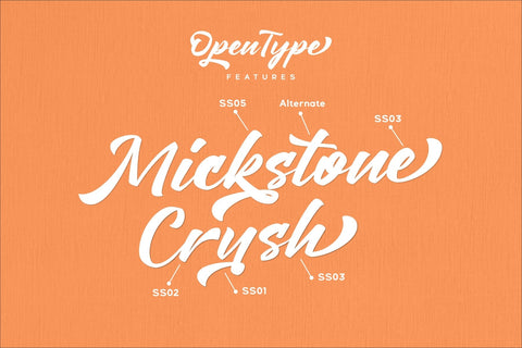 Mickstone Crush / tons of alternates Font Javapep 
