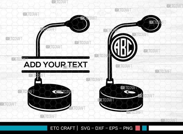 Microphone Monogram SVG, Microphone SVG, Circle Monogram Svg, Sound Recording Svg, Microphone Icon Svg, Vintage Microphone Svg, Microphone SVG ETC Craft 