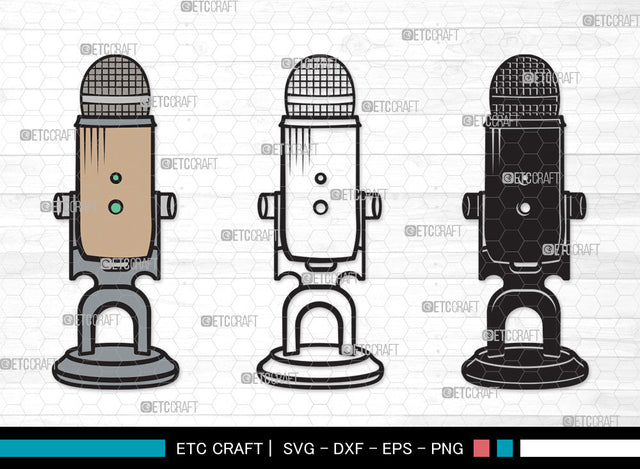 Microphone SVG | Mic Svg | Audio Sound Svg | Sound Recording Svg | Microphone Clipart SVG ETC Craft 